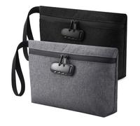 Corghd Bolsa de dinero con cerradura, apta para viajes, depósito bancario, cartera, medicamentos, teléfono móvil y tarjeta de crédito, ver imagen