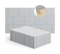 Corghd Paquete de 15 paneles acústicos de pared de 30 x 20 x 10 cm, paneles autoadhesivos que absorben el sonido, para estudios de grabación, color gris plateado