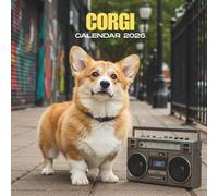 Corgi 2026 Calendar: Playful Dog Moments • Monthly Planner with U.S. Holidays Noted • 8.5 × 8.5 in Square Format • Glossy Cover