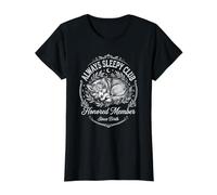 Corgi Always Sleepy Club Amante de la Siesta Camiseta gráfica económica, Mujer, Negro, M