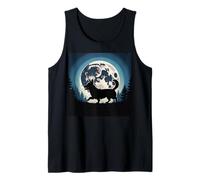 Corgi Art Corgi Theme Full Moon Cozy Corgi Lovers Corgis Camiseta sin Mangas