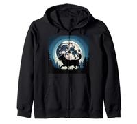 Corgi Art Corgi Theme Full Moon Cozy Corgi Lovers Corgis Sudadera con Capucha