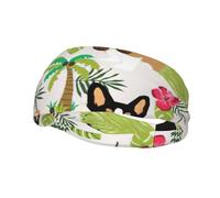 Corgi - Banda deportiva ligera con estampado de piña tropical hawaiana para hombres y mujeres, elástica, para gimnasio, baloncesto, yoga