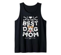 Corgi Best Dog Mom Dogs Lovers Funny Mothers Day Camiseta sin Mangas