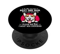 Corgi Best Dog Mom Dogs Lovers Funny Mothers Day PopSockets PopGrip Adhesivo