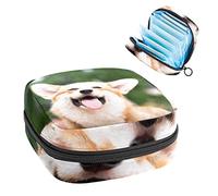Corgi - Bolsa de almacenamiento portátil con patrón de perro, bolsa de almacenamiento para servilletas sanitarias, Varios colores, 4.7x6.6x6.6 in/12x17x17 cm