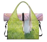 Corgi - Bolsa deportiva con compartimento para zapatos, lindo perro Corgi para fin de semana, bolsa de equipaje para gimnasio, yoga, viajes, color, L, Bolsa de viaje
