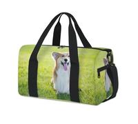 Corgi - Bolsas deportivas de lona para niños, niñas, mujeres, hombres, lindos perros Corgi durante la noche, fin de semana, bolsa de viaje para llevar al gimnasio, bolsas de lona casuales