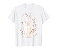 Corgi Cherry Blossoms Meditación Zen Peaceful Yoga Mujeres Camiseta