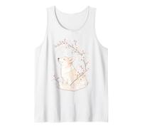 Corgi Cherry Blossoms Meditación Zen Peaceful Yoga Mujeres Camiseta sin Mangas