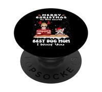 Corgi Christmas To The World Best Dog Mom Funny Xmas PopSockets PopGrip Adhesivo