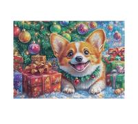 Corgi con Caja Rompecabezas 300 Piezas Cartón para Niños Mayores 14 Años Entretenimiento Casa Terapia Relajación Ocio Doméstico Detalle Único Original 300 PCS