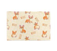 Corgi con Huesos y Palabras, Rompecabezas de 1000 Piezas, Rompecabezas de Madera para Toda la Familia, decoración de Pared para Adultos y Adolescentes.