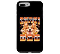 Corgi Dad Dog Dad Día del Padre 90 Estilo Bootleg Carcasa para iPhone 7 Plus/8 Plus