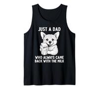 Corgi Dad Milk Joke Día del Padre Amante de los perros Camiseta sin Mangas
