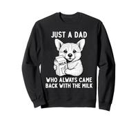 Corgi Dad Milk Joke Día del Padre Amante de los perros Sudadera