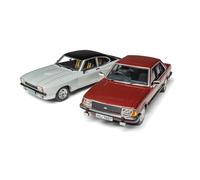 Corgi Diecast Model Cars - CC91991 Ford Capri Mk2 X-Pack, Ford Granada Mk2 2.8i GHIA, Pequeños Modelos de Coches de Juguete fundidos a presión para niños, Regalo para entusiastas del Motor