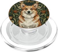 Corgi Dog al Estilo de William Morris Arts PopSockets PopGrip para MagSafe