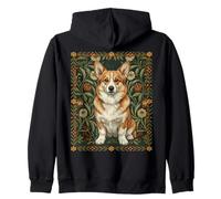 Corgi Dog al Estilo de William Morris Arts Sudadera con Capucha