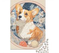 Corgi Dog Art Print-2 Puzzle Imposible,desafío for Adults Juego Educativo 1000 Piezas Obra De Arte De Juego De para Adultos Y Niños 52x38cm/1000pcs