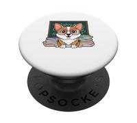 Corgi Dog Art Teacher Enseñanza Enseñar a los Maestros de Arte PopSockets PopGrip Adhesivo
