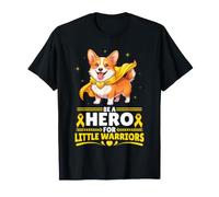 Corgi Dog Be A Hero For Little Warriors Cáncer Infantil Camiseta