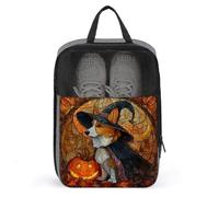 Corgi Dog Dressed As A Witch Shoe Bag for Travel Daily Use Anti-Dust Storage Carrier Golf Shoe Pouch
