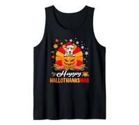 Corgi Dog Hallothanksmas HalloweenAcción de Gracias Navidad Camiseta sin Mangas