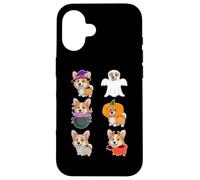 Corgi Dog Halloween Spooky Ghost Horror Corgi Dog Halloween Carcasa para iPhone 16
