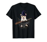 Corgi Dog In The Pocket Witch Hat Halloween Camiseta gráfica económica, Hombre, Negro, XL