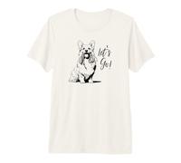 Corgi Dog Let's Go! Diseño - Happy Corgi Dog Design Camiseta Premium