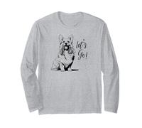 Corgi Dog Let's Go! Diseño - Happy Corgi Dog Design Manga Larga
