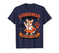 Corgi Dog Leucemia Warrior Small Fighter Big Heart Awareness Camiseta