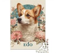 Corgi Dog Portrait Art Puzzles Imposible,desafío para Adultos Entretenimiento Creativo 1000 Piezas Obra De Arte De Juego De para Adultos, Regalos A Partir De 14 Años 38x26cm/1000pcs
