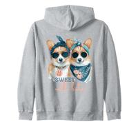 Corgi Dogs Sweet Will Bite Savage, descarado y Lindo Humor Sudadera con Capucha