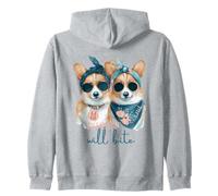 Corgi Dogs Sweet Will Bite Savage, descarado y Lindo Humor Sudadera con Capucha