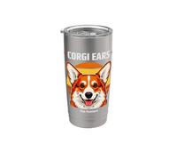 Corgi Ears La Característica Vaso térmico de acero inoxidable de doble pared