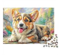 Corgi en otoño 1000 Piece Recycled Cardboard Arte Feliz Mascota Jigsaw Puzzle Set Brain Training Home Fun Great Gift for Puzzle Enthusiasts Family Friends 70x50cm/1000pcs