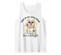 Corgi En Primer Lugar, Jesús Piensa Que Soy una Delicia de Las Mujeres de la Iglesia Camiseta sin Mangas