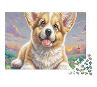Corgi galés 1000 Pieza Stock De Cartas Premium Rompecabezas Conjunto para Adultos Desafío Juego Educativo Presente Divertido Paquete De Valor 52x38cm/1000pcs