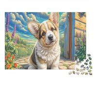 Corgi galés 1000 Piezas Cartón Resistente Rompecabezas Premium Amantes De La Familia Alivio del Estrés Regalos Paquete De Valor 70x50cm/1000pcs