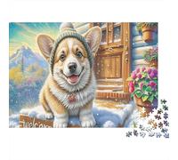 Corgi galés 1000 Piezas Papel Ecológico Paquete De Rompecabezas para Adultos Y Niños De 12 Años Juego De Familia Decoración De Paredes Paquete De Valor 70x50cm/1000pcs