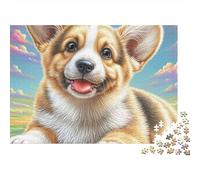 Corgi galés Rompecabezas 1000 Piezas Corgi Sonrisa Cartón Grueso para Parejas Noche Familiar para Decorar Mejor Regalo Oferta 70x50cm/1000pcs