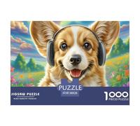 Corgi galés Rompecabezas para Adultos Un Desafío Lleno De Color Y Detalle Triunfa Entre Hombres Y Mujeres A Partir De 14 Años 38x26cm/1000pcs