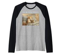 Corgi I'Ll Be In My Office Bookworm Nerd Reader Leer Vintage Camiseta Manga Raglan