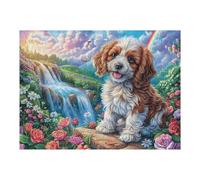 Corgi in Flower Field Puzzle 500 Piezas Desafío Impossible Rompecabezas para Adultos Aliviar Estrés Decoración Hogar 3D Maquetas Construir 500 PCS