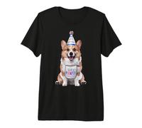 Corgi Let's Pawty - Fiesta de cumpleaños para Amantes de los Perros Camiseta Premium