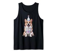 Corgi Let's Pawty - Fiesta de cumpleaños para Amantes de los Perros Camiseta sin Mangas