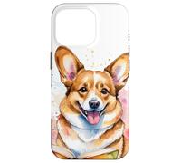 Corgi Leyendo Libro Perro Gracioso Animal Diseño Estampada Carcasa para iPhone 16 Pro