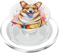Corgi Leyendo Libro Perro Gracioso Animal Diseño Estampada PopSockets PopGrip para MagSafe